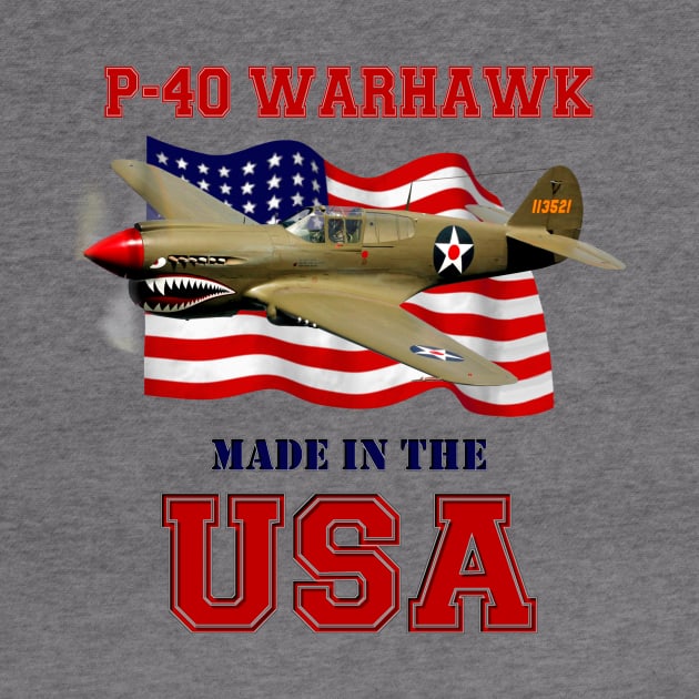 P-40 Warhawk Made in the USA by MilMerchant